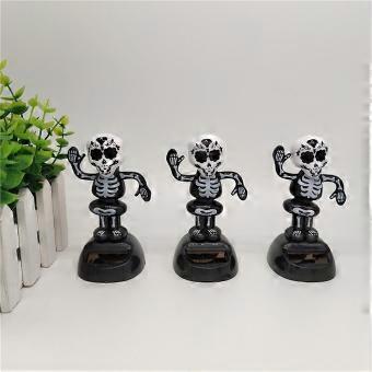 3x Bobbleheads Ornamenten 3x Skeleton Dashboard Desk Home Zonne-energie