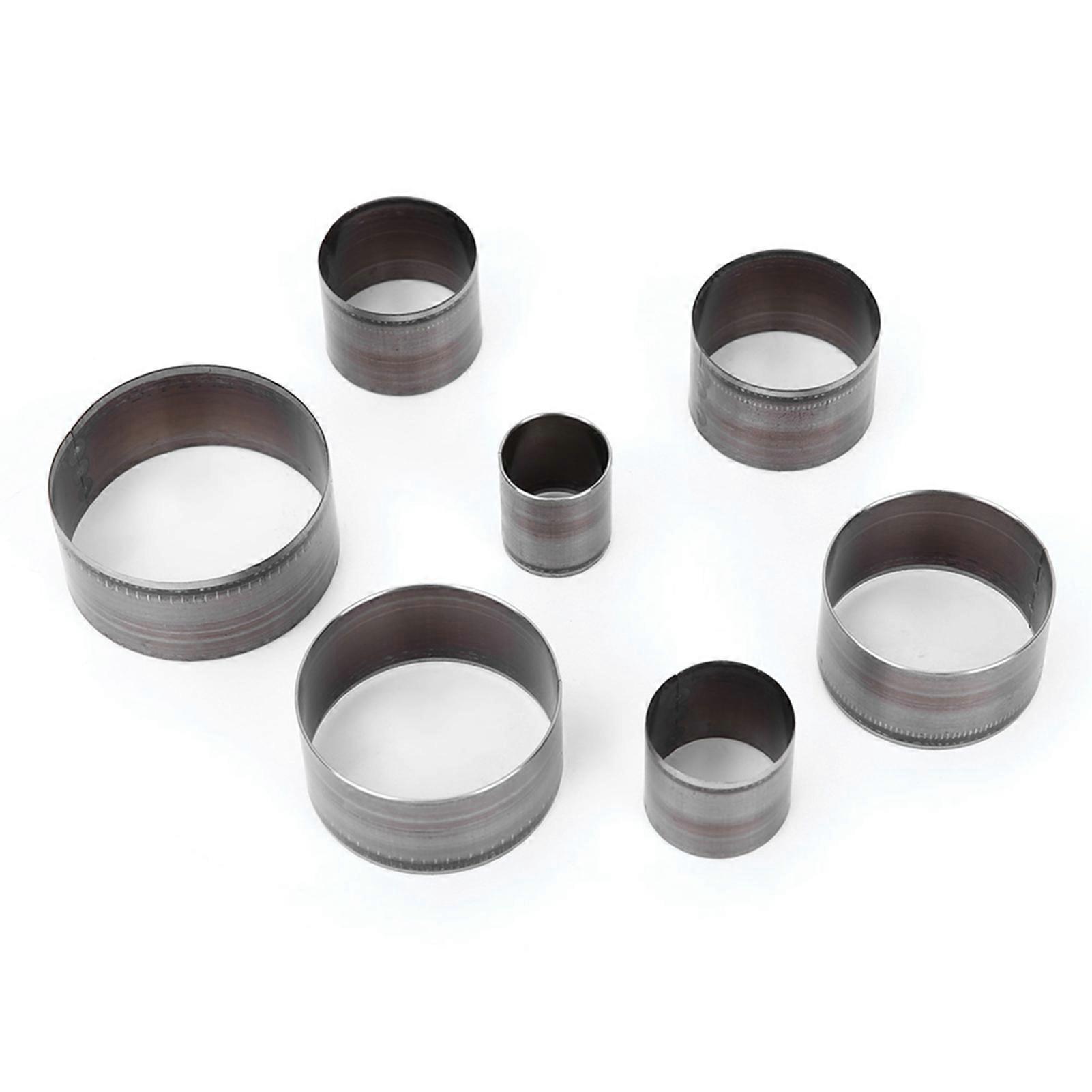 Set of 7 circular punching tools for leather processing