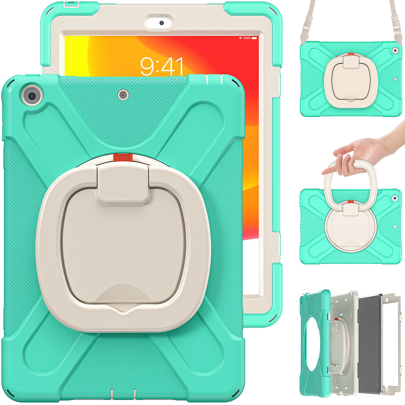 Wekity Ipad6 / Air2 With Screen Protector, Swivel Stand/pencil Holder/shoulder Strap