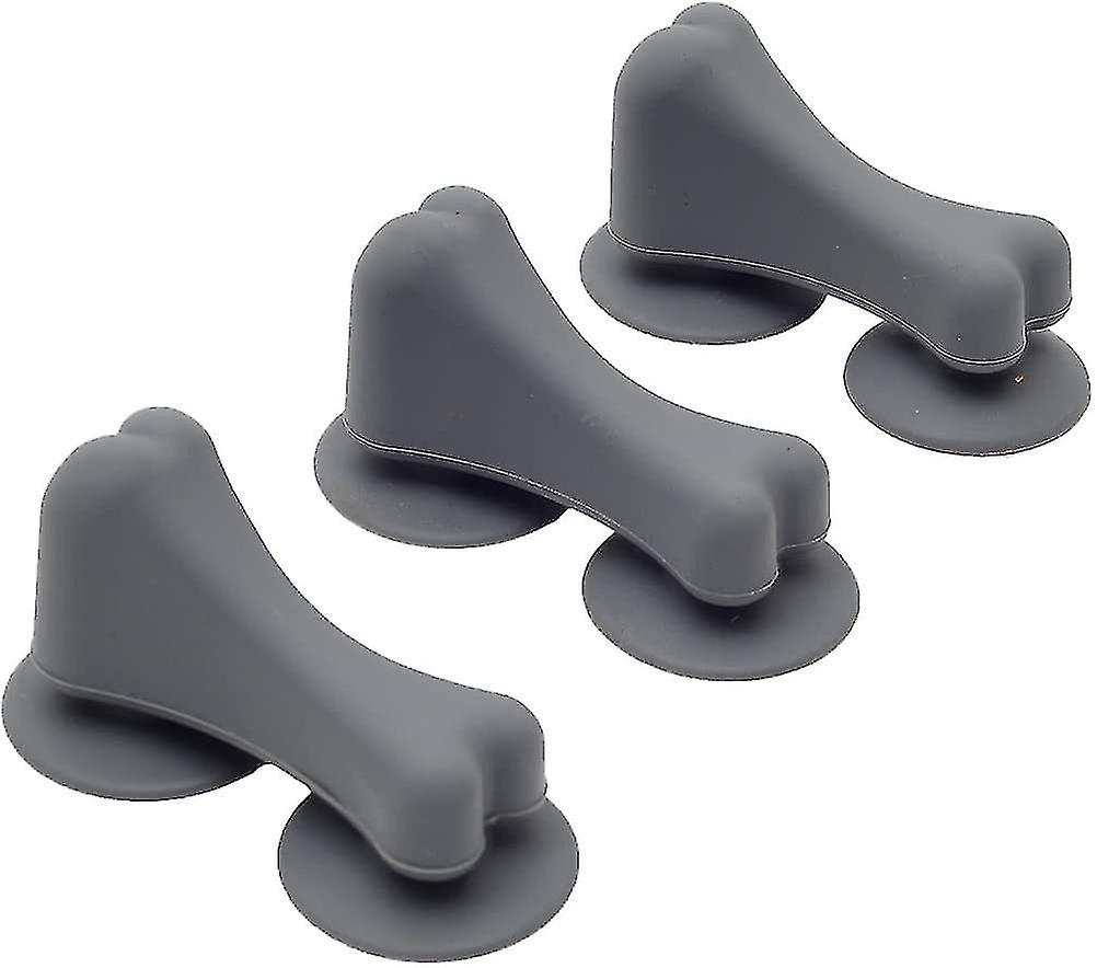 Slow Feeder Insert Silicone - Reusable Puppy Bowl Insert Dog Dish Insert With Suction Cup Breed Animal Pets(3pcs,gray)