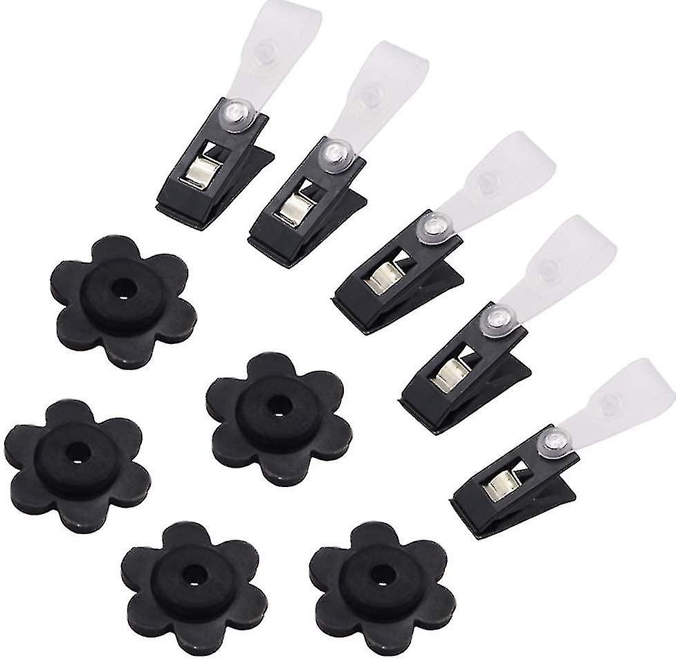 10 Pack Garden Flag Rubber Stoppers And Adjustable Wind Clips - Flag Stop Accessories Hardware