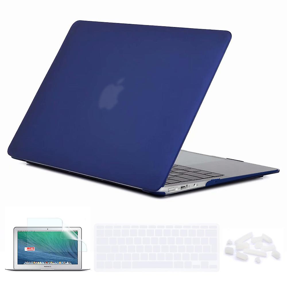 Capa Azul Marinho Capa De Teclado Protetor De Tela Para Laptop Macbook Air 11 Polegadas A1370/a1465