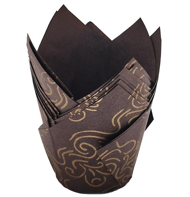 (braune goldene Wolke)eine Packung mit 50cupcake Liners, Backbechern, Tulip Cupcake Liners Baking Cup Holder