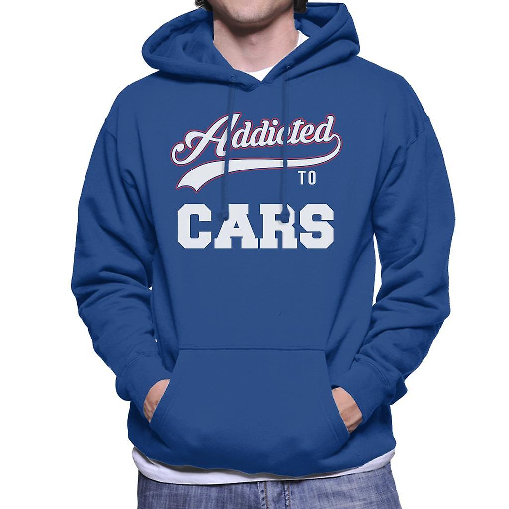 Viciado em moletom com capuz carros Baseball estilo texto MASC