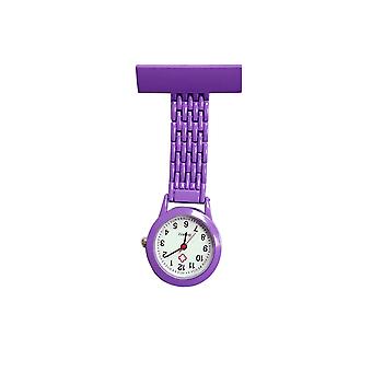 Veeki 1PCS Reloj Fob de Acero Inoxidable Reloj de Enfermera Analógico de Cuarzo Reloj de Solapa Colgante Reloj de Bolsillo Con Alfiler