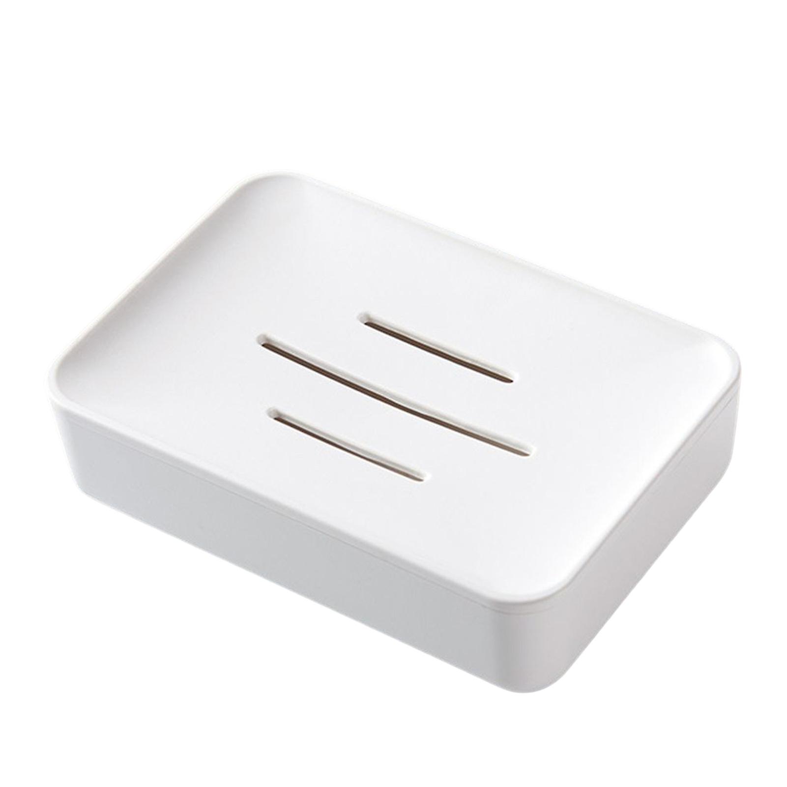 Bathroom White Soap Dish Easy Cleaning Soap Box