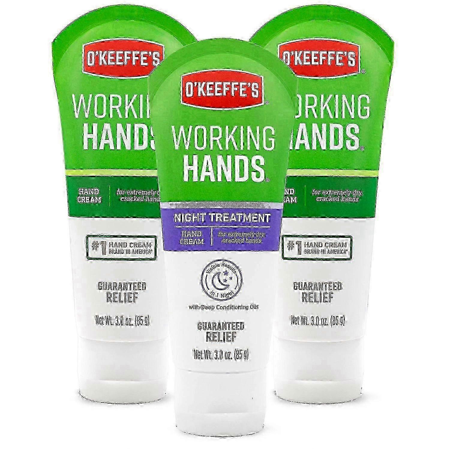 O'keeffe's Working Hands And Working Hands Night Treatment, 3 Ea