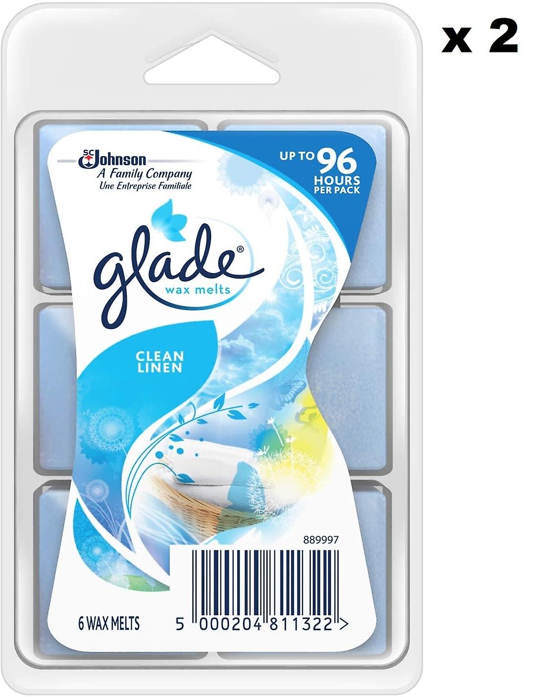 2 x Glade Wax Melts 66g (6 cubes) - Clean Linen 