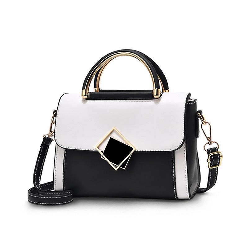 Women Handbag Contrast Color Small Square Hand Korean Style Simple Shoulder Messenger