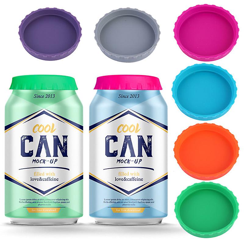 6Pcs Leak-proof Soft Sealed Silicone Can Lid Beer Bottle Cap Iron Can Soda And Cola Lid