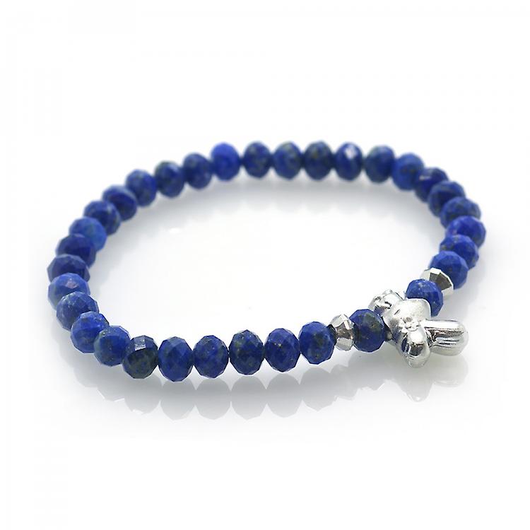 Lapislazuli & 925 Sterling Silver Bunny Bracelet awo-1