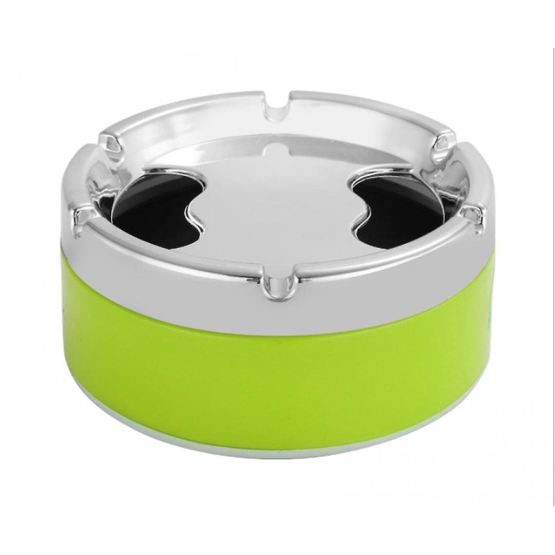 360 Degree Corrosion Resistant Smoke Ashtray With Removable Lid Stainless Steel 1pcs (green)