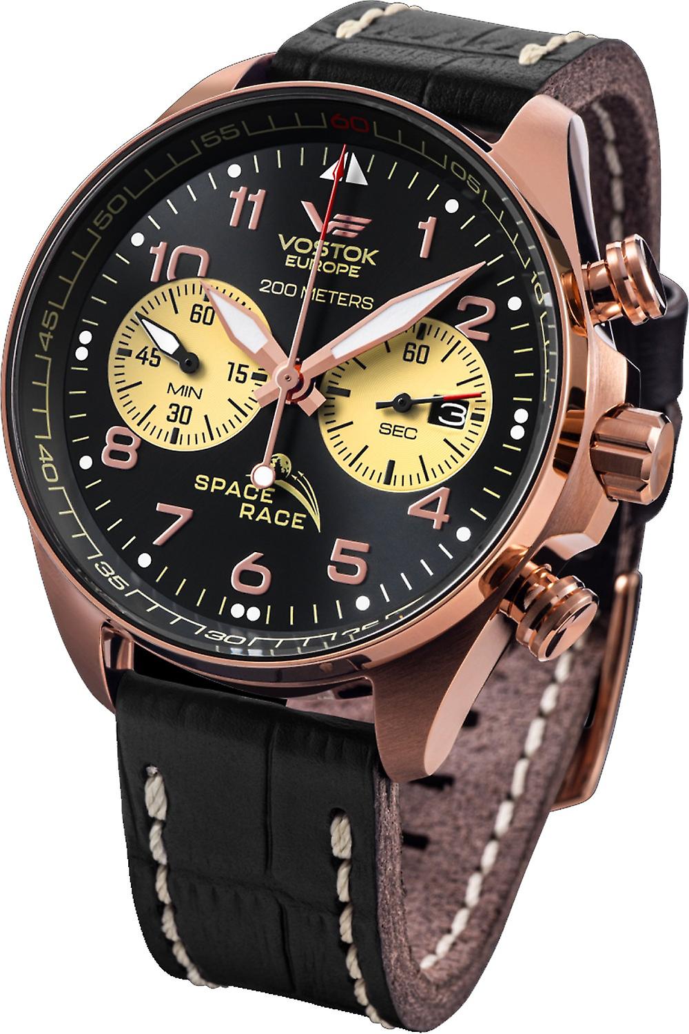 Space race Men's Analog Quartz Watch with Cowhide Bracelet 6S21-325B668