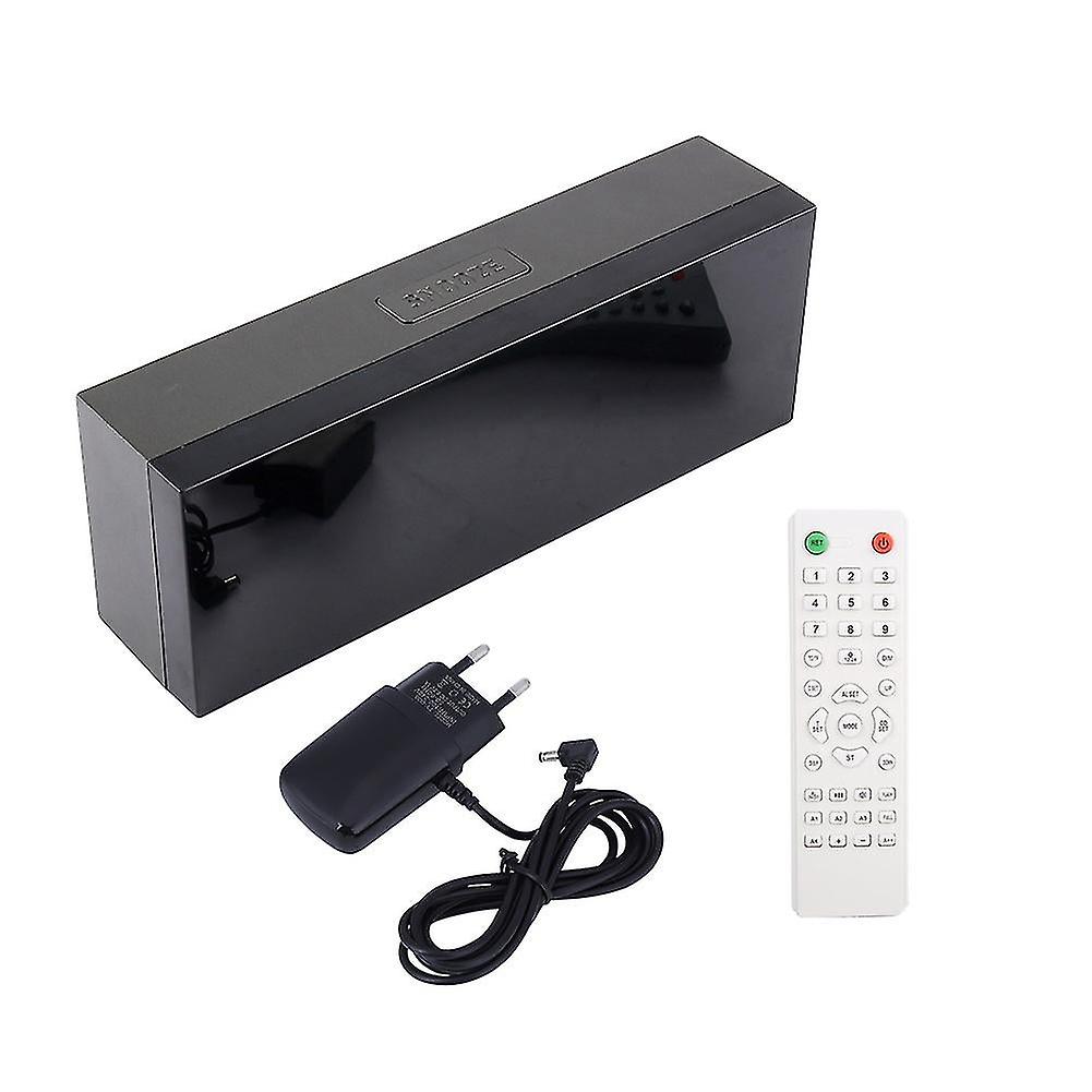 Digital Led Desk Alarm Clock Snooze Timer Thermometer Display Remote Control 100-240v Eu Plug