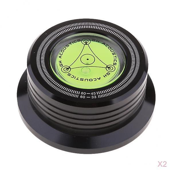 2x 3 in 1 Multi Record LP Disc Stabilizer Turntable Balanced Bubble Level Black