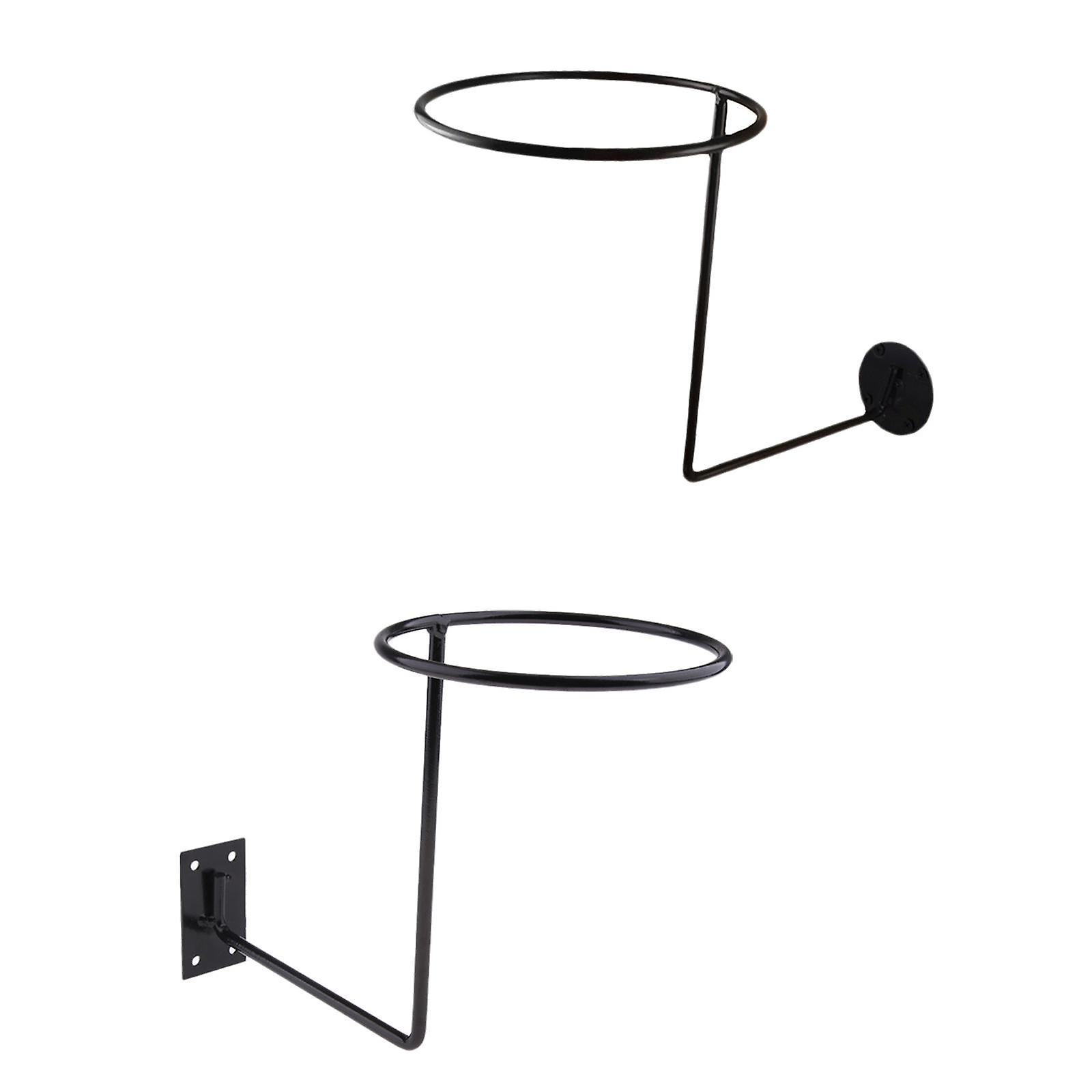 2x Motorcycle Helmet Holder Wall Mounted Hanger Rack Jacket Hook Black