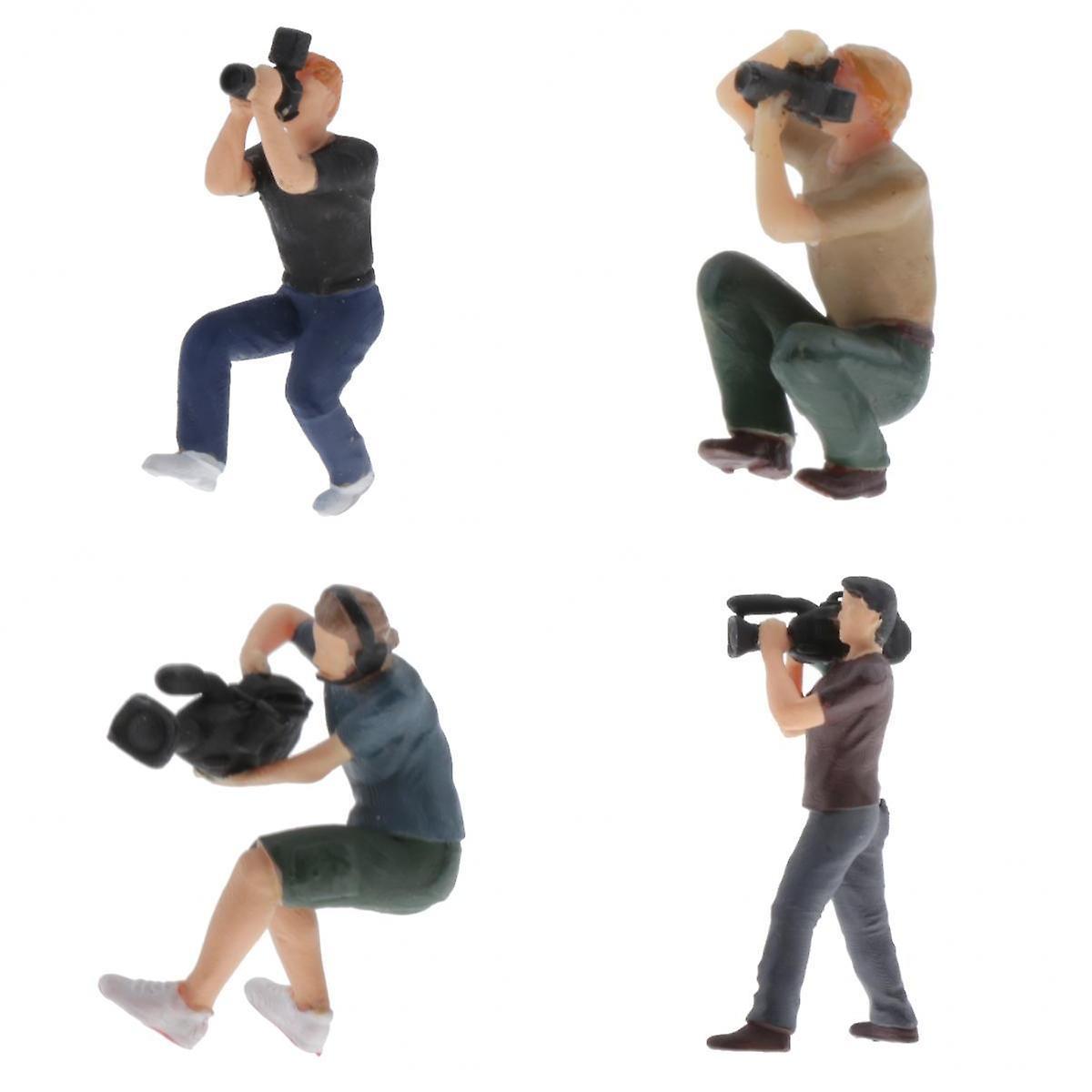 4pcs 1:64 Scene Photographer Scenario Model Set for Children Toy Group