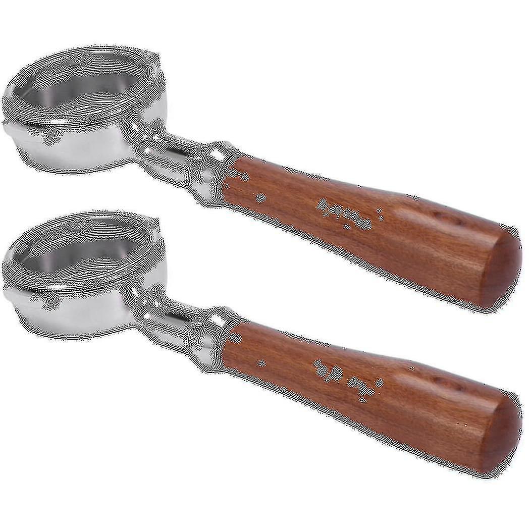 2x 58mm Stainless Steel Coffee Machine E61 No Base Filter Bracket Coffee Bottomless Handle Coffee S