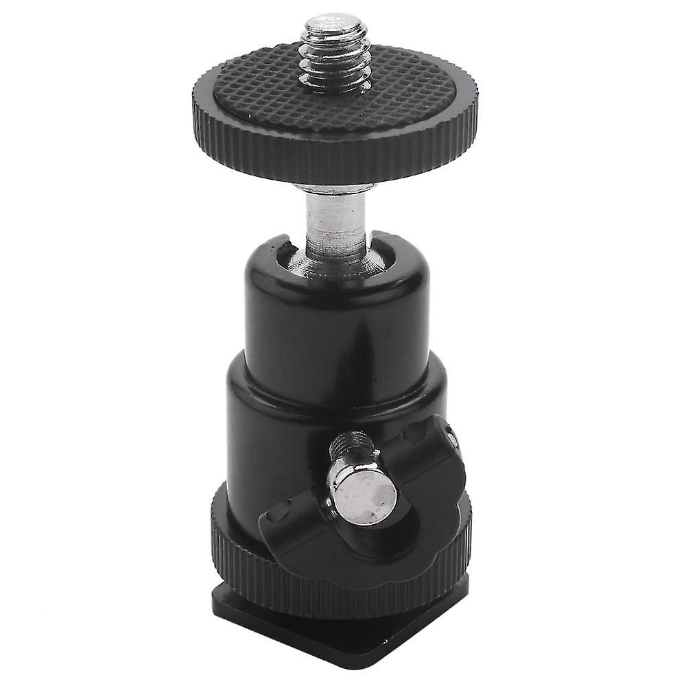 Mini Ball Head [] With Hot Shoe Mount Adapter 1/4 Inch Small Ball Heads Lightweight Swivel -ballhea