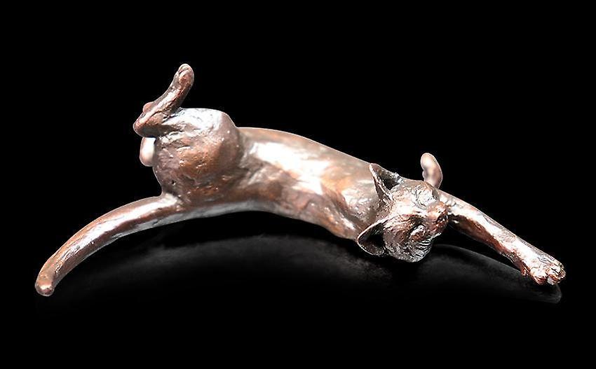 Cat Stretch Sleeping Figurine By Allianceinteriorsltd