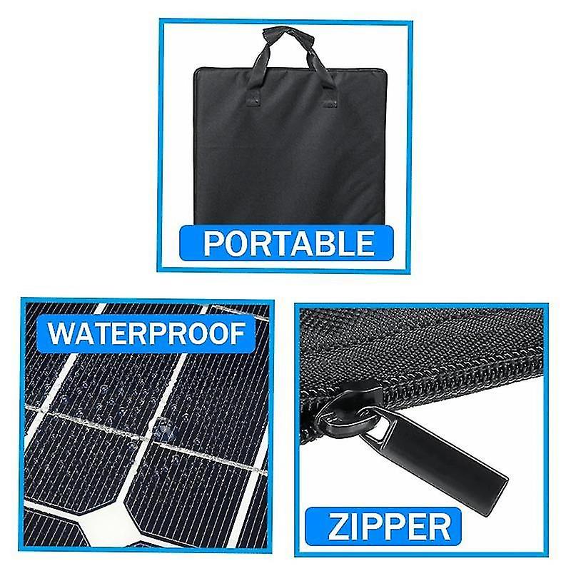 100w Panel Solar Folding Bag USB + DC Salida Solar Charger Portable Foldable Solar Charging Device Ou
