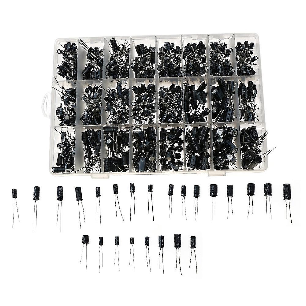 630pcs 24 Kinds Electrolytic Capacitors 0.1uf-1000uf Capacitor Kits