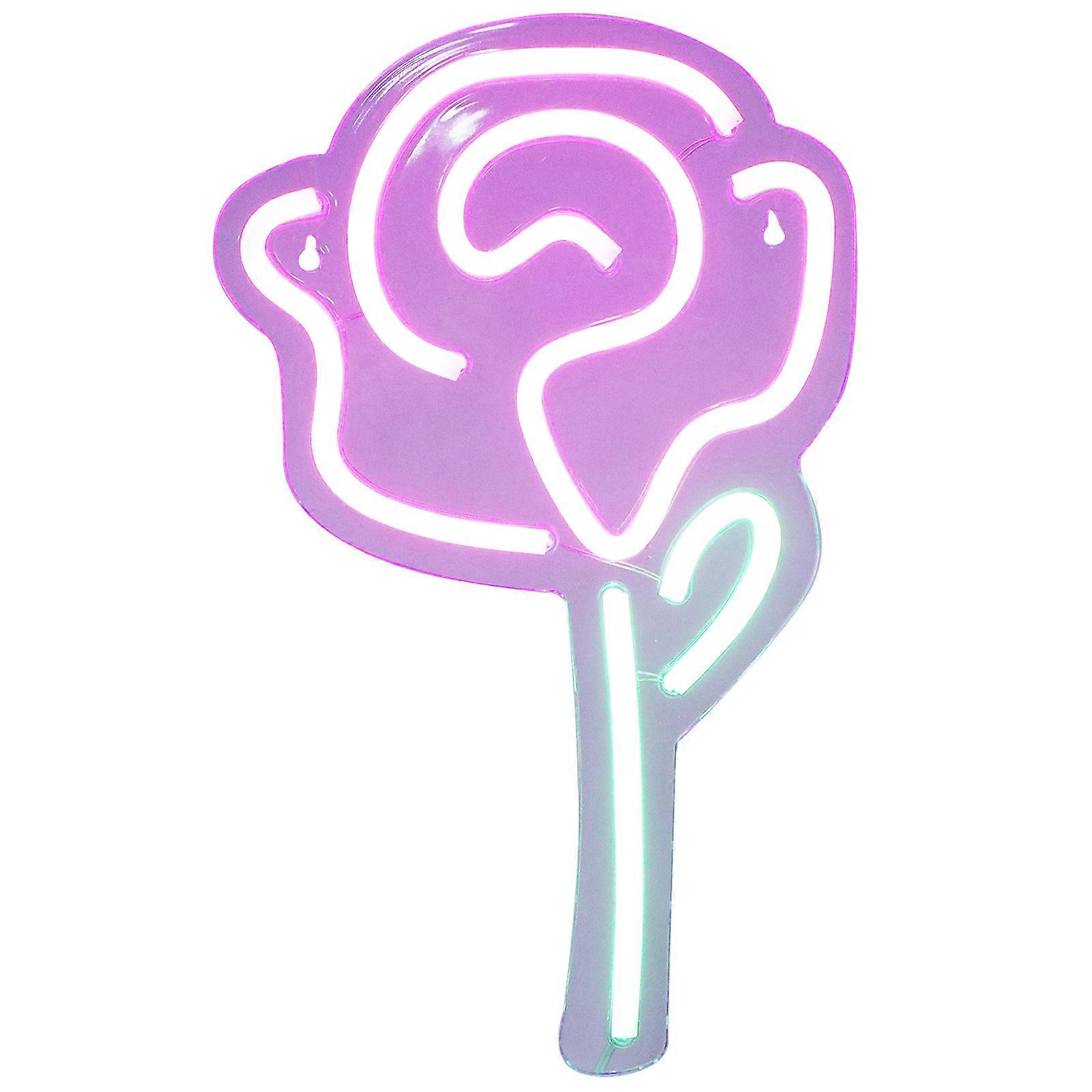 Rose Flower, Neon Sign, Wall Light