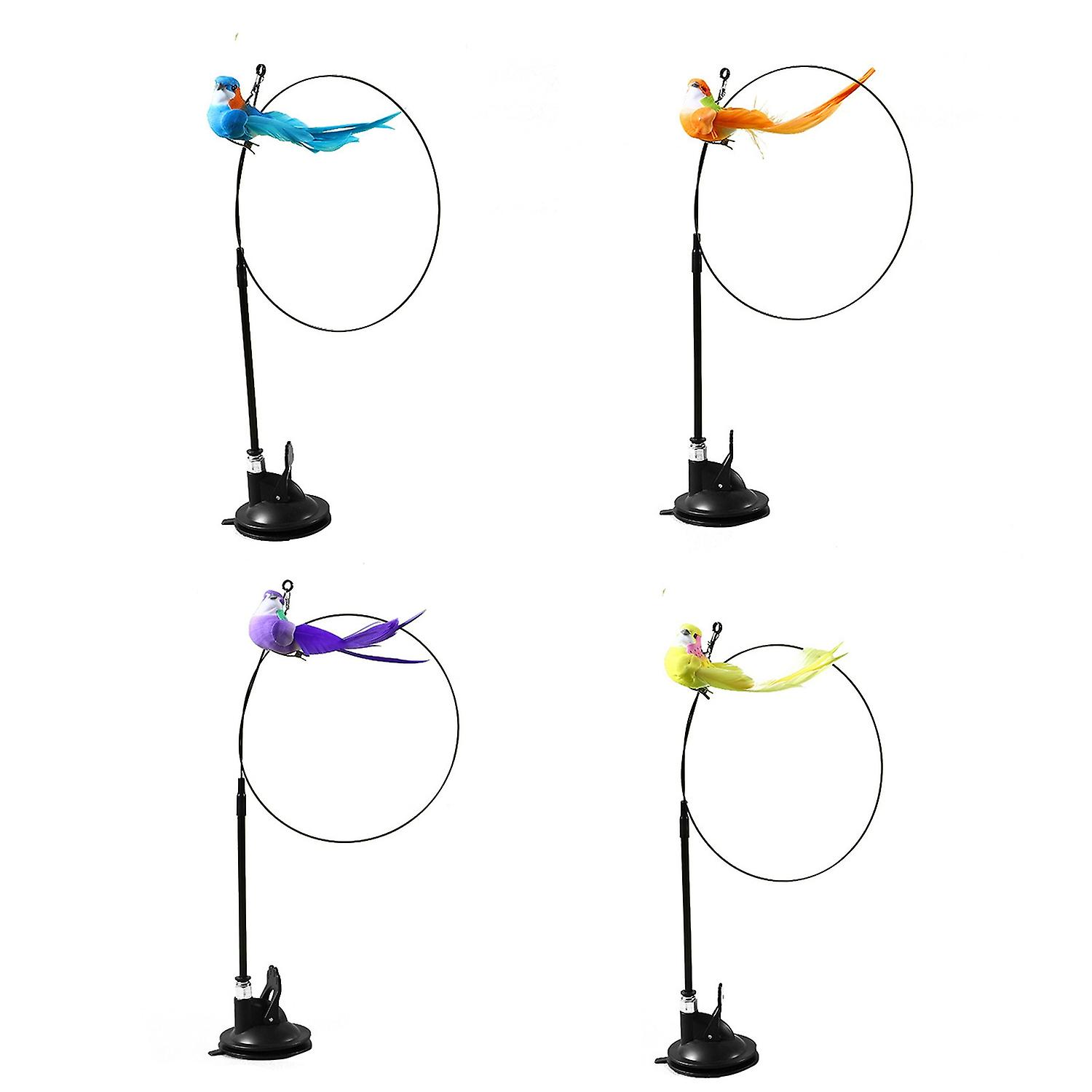 Cat Teaser Toy Suction Cup Base Exercise Training Interactive Toy Funny Cat Toy Pet Stick Toy for Ki
