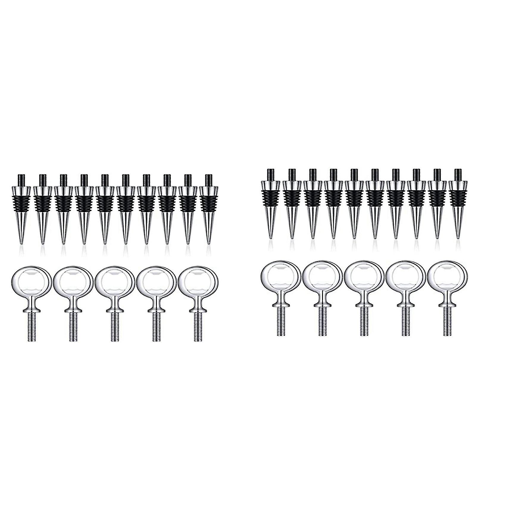 20pcs Wine Stopper And 10pcs Blank Bottle Opener Bottle Opener Inserts Set Hardware For Wedding Par