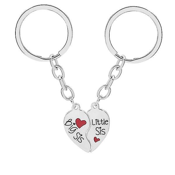 Friendship Key Ring For Sisters 2-pack Silver Silver Hs