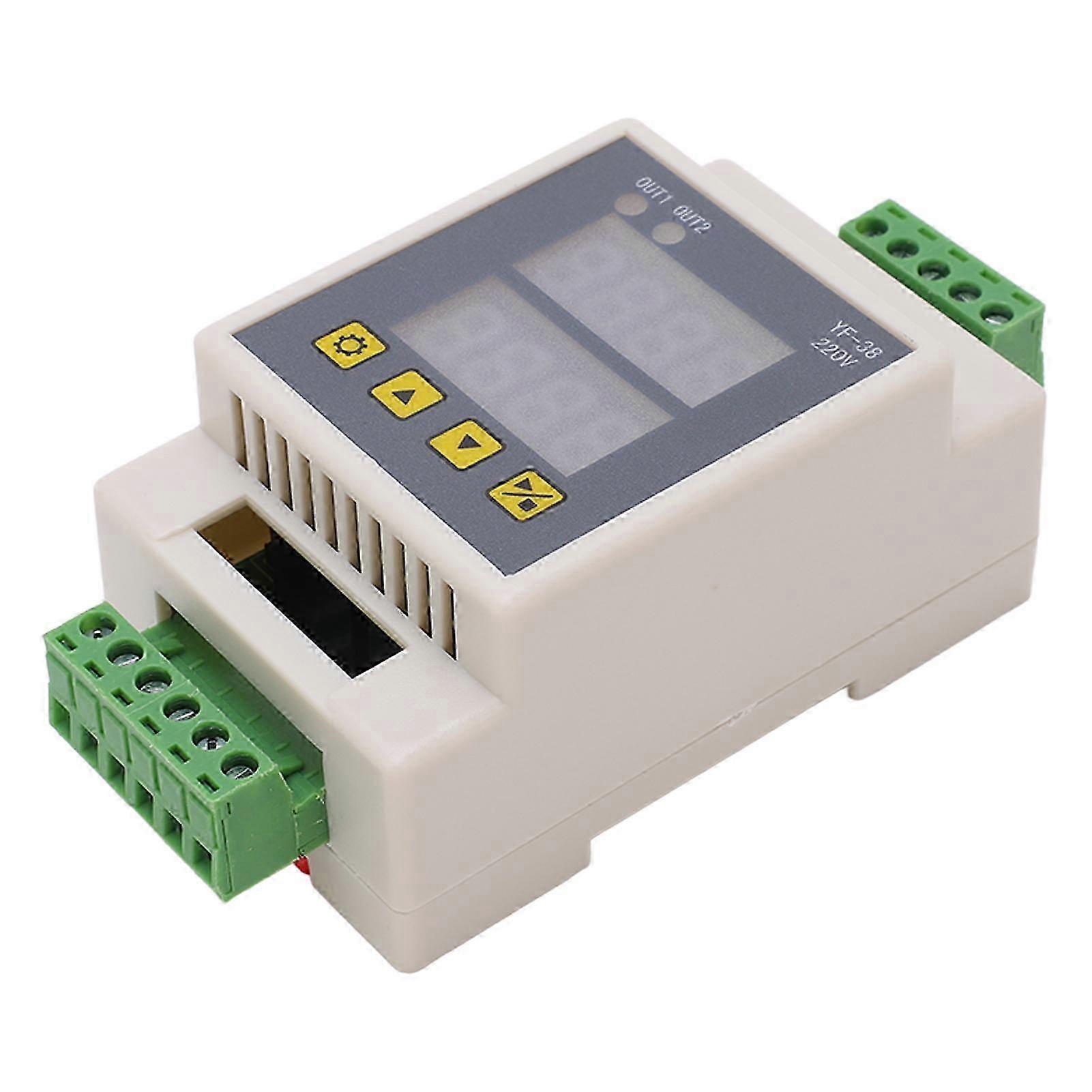 Timer Module 2 Channel Accurate LCD Screen ABS Delay Module White DC 7?27V AC 220V
