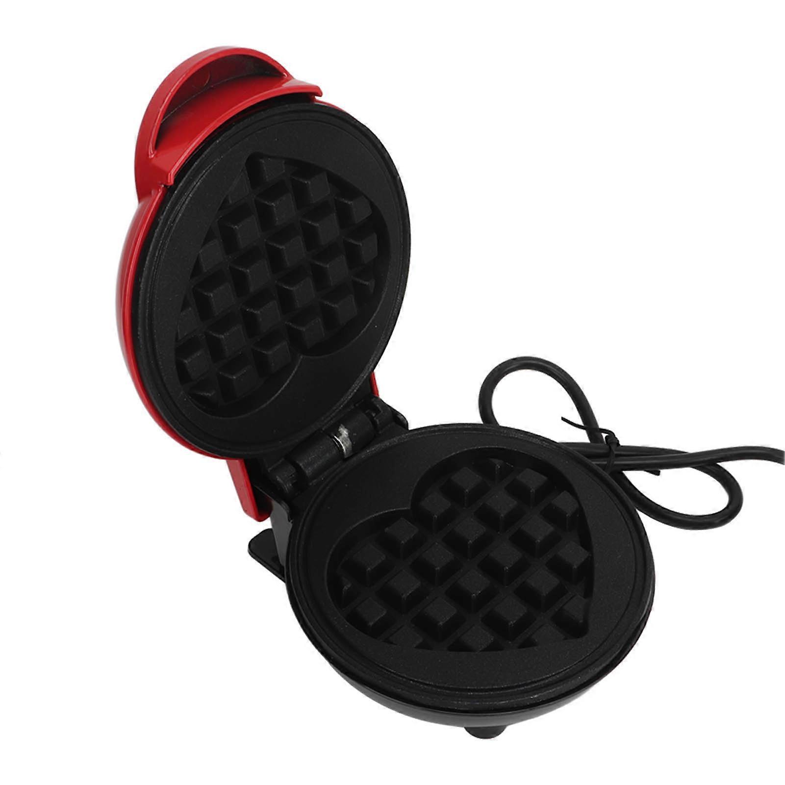 Red Round Waffle Maker 220V Aluminium Alloy Nonstick 584g