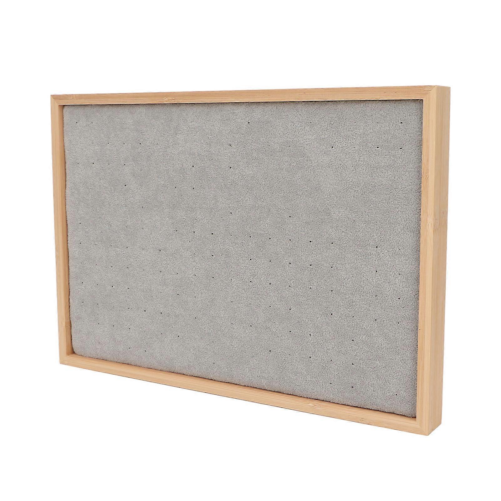 Grey Flannel Ear Stud Tray - 216 Holes, Lightweight Luxury Storage Case for Elegant Jewelry Organization