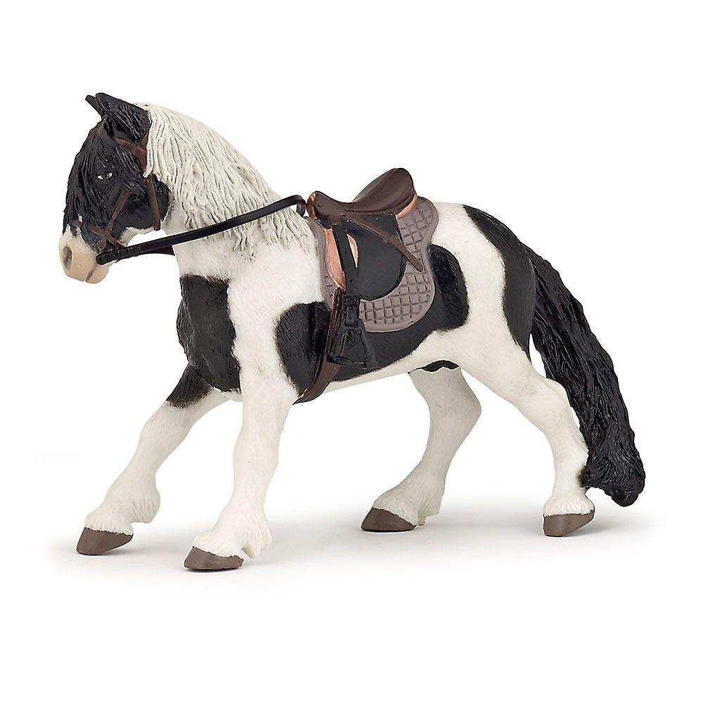 Papo horse and ponies pony with saddle toy figure, three years or above, black/white