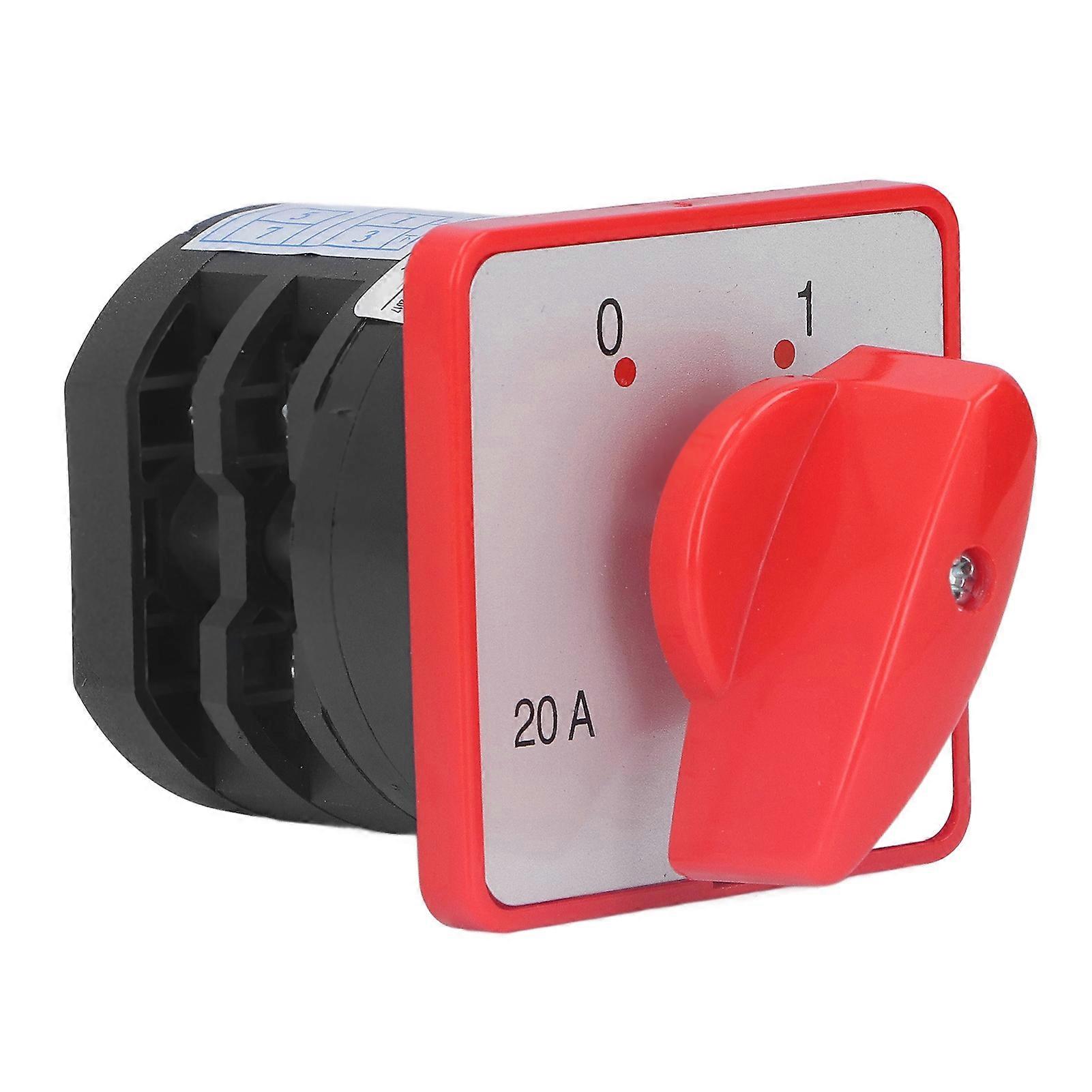 Changeover Switch PC Flame Retardant Combination Selector Switch 2 Sections 2 Gears AC380V 