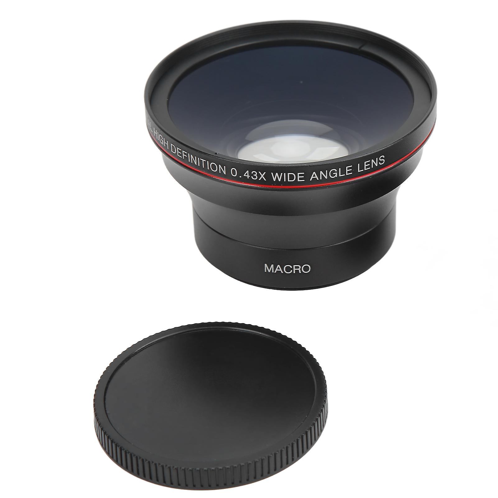 58mm 0.43X Wide Angle Lens Optical Glass Camera Lens with Macro Lens for Landscape Photography 