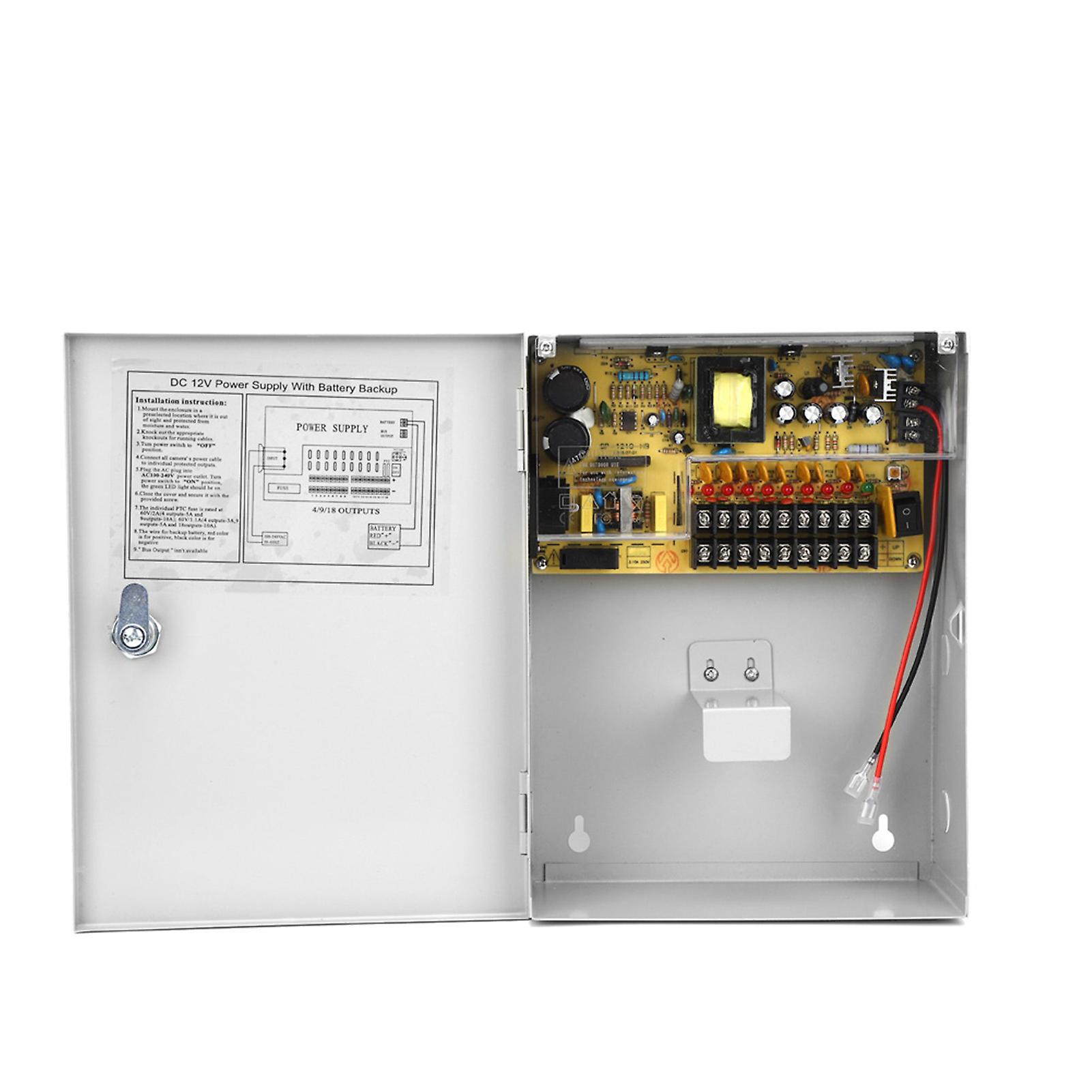 Access Control Power Supply Box UPS PWM 12V 10A with Delayed Power-off Function