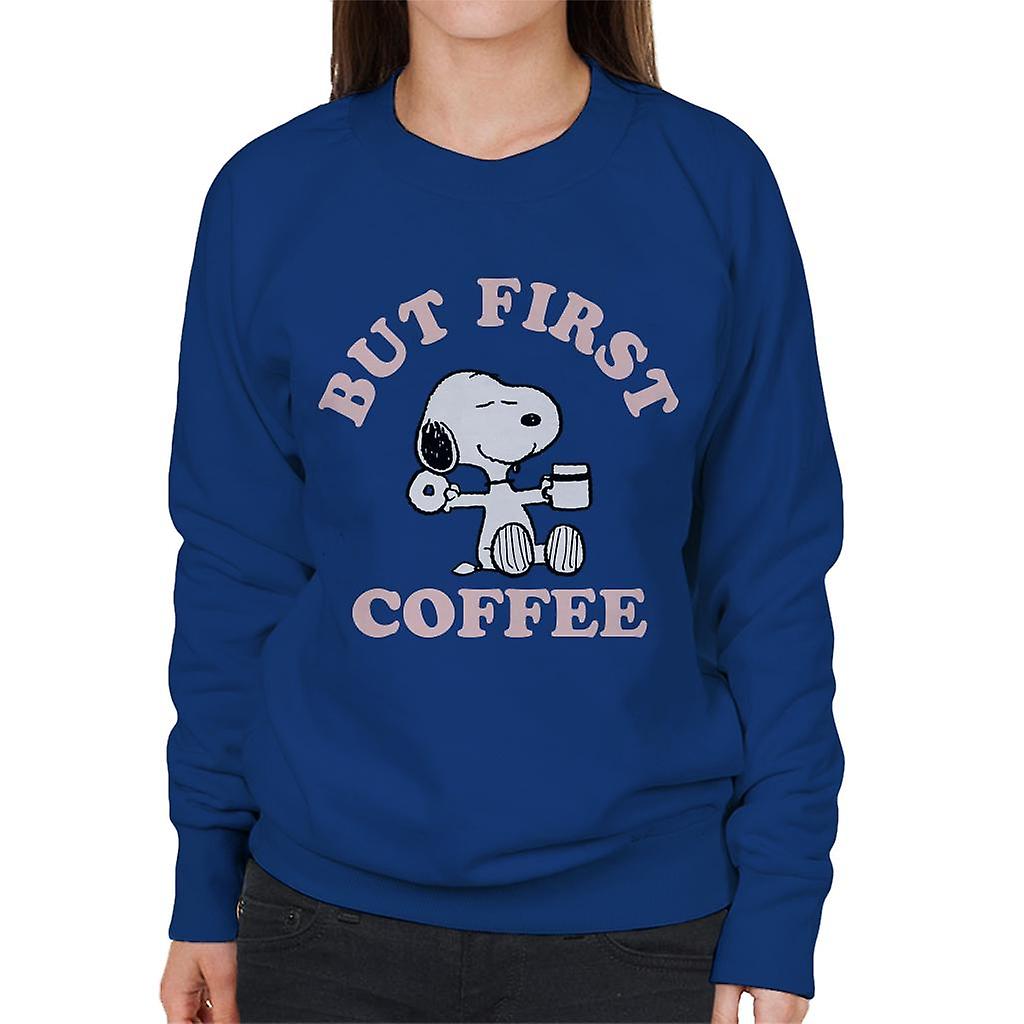 Peanuts But First Coffee Snoopy Women's Sweatshirt