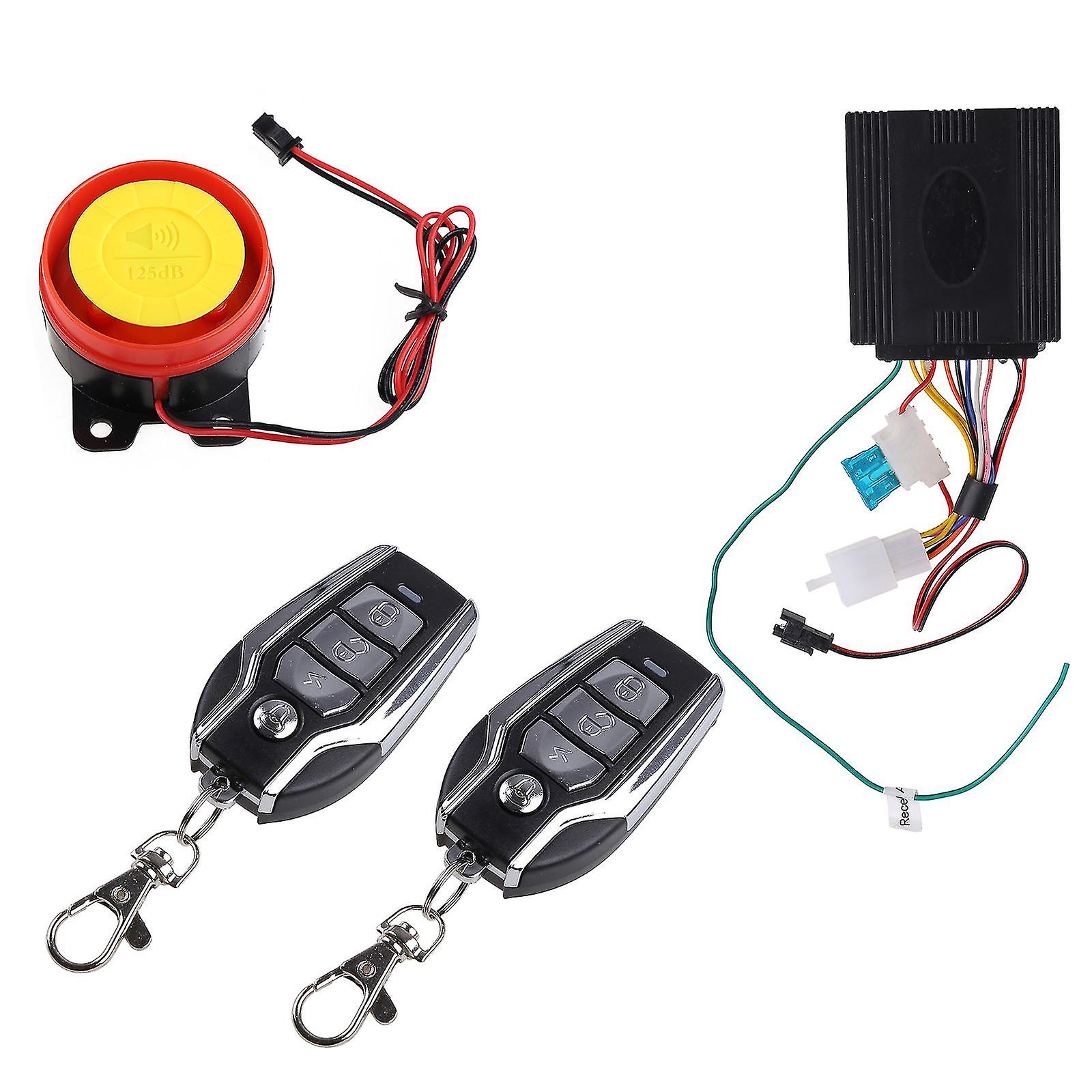 Motorcycle Scooter Atv Security Alarm System Anti-theft Remote Control Start