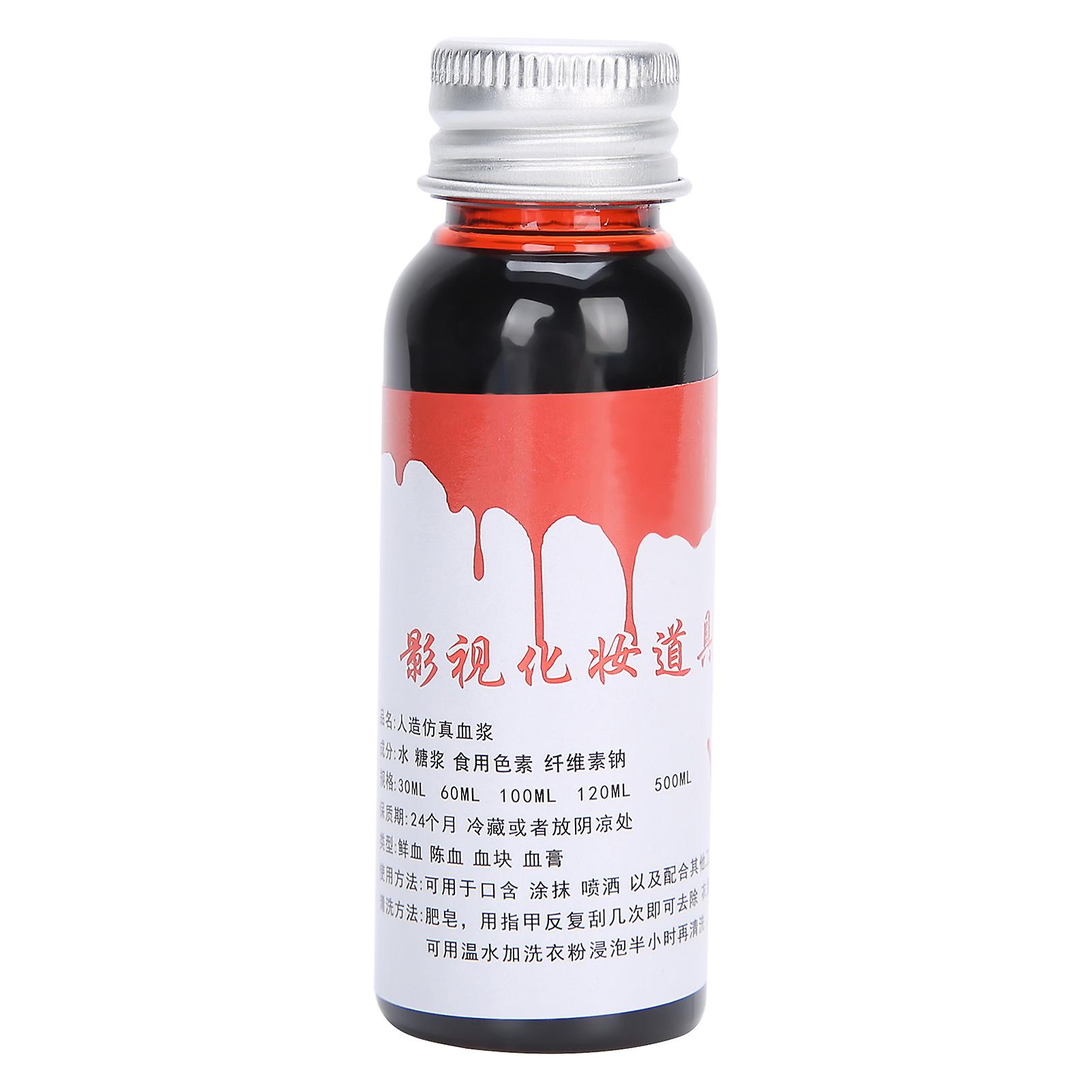 Faux sang pour fête d'Halloween, bricolage, cosplay, performance sur scène, outil de maquillage, 30 ml, sang frais