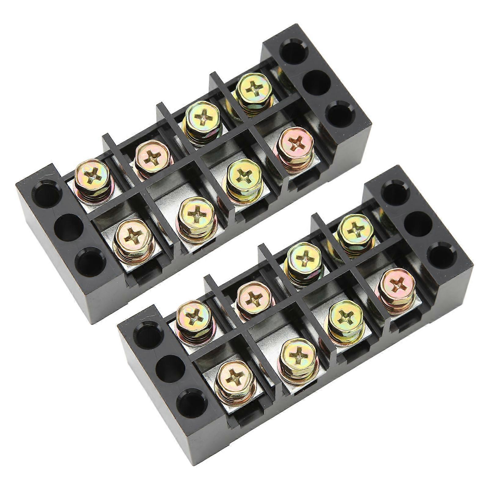 Terminal Strip Block Large Current Easy Wiring Ground Circuit Terminal Block 600V 60A 4 Positions