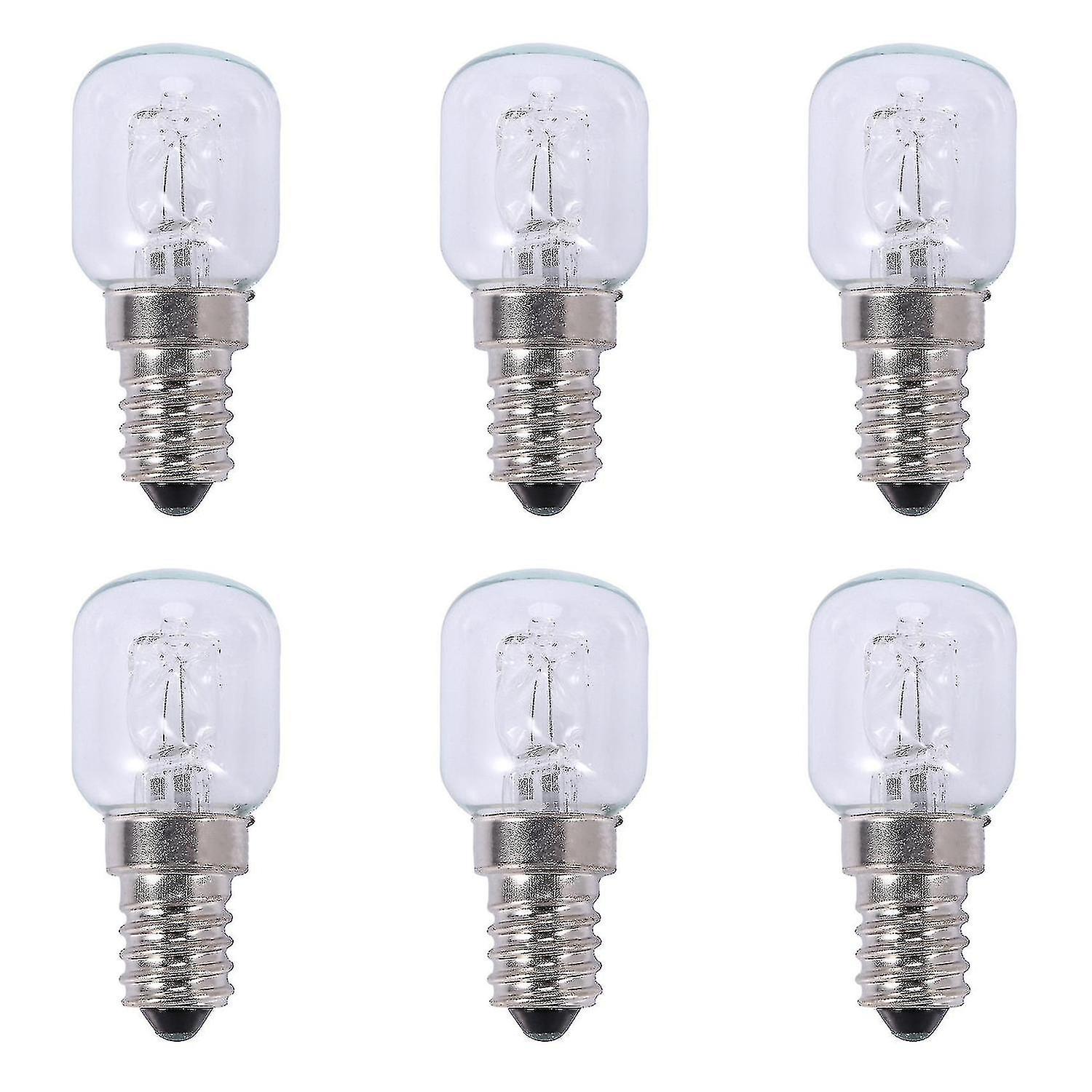 6x E14 High Temperature Bulb 500 Degrees 25w Halogen Bubble Oven Bulb