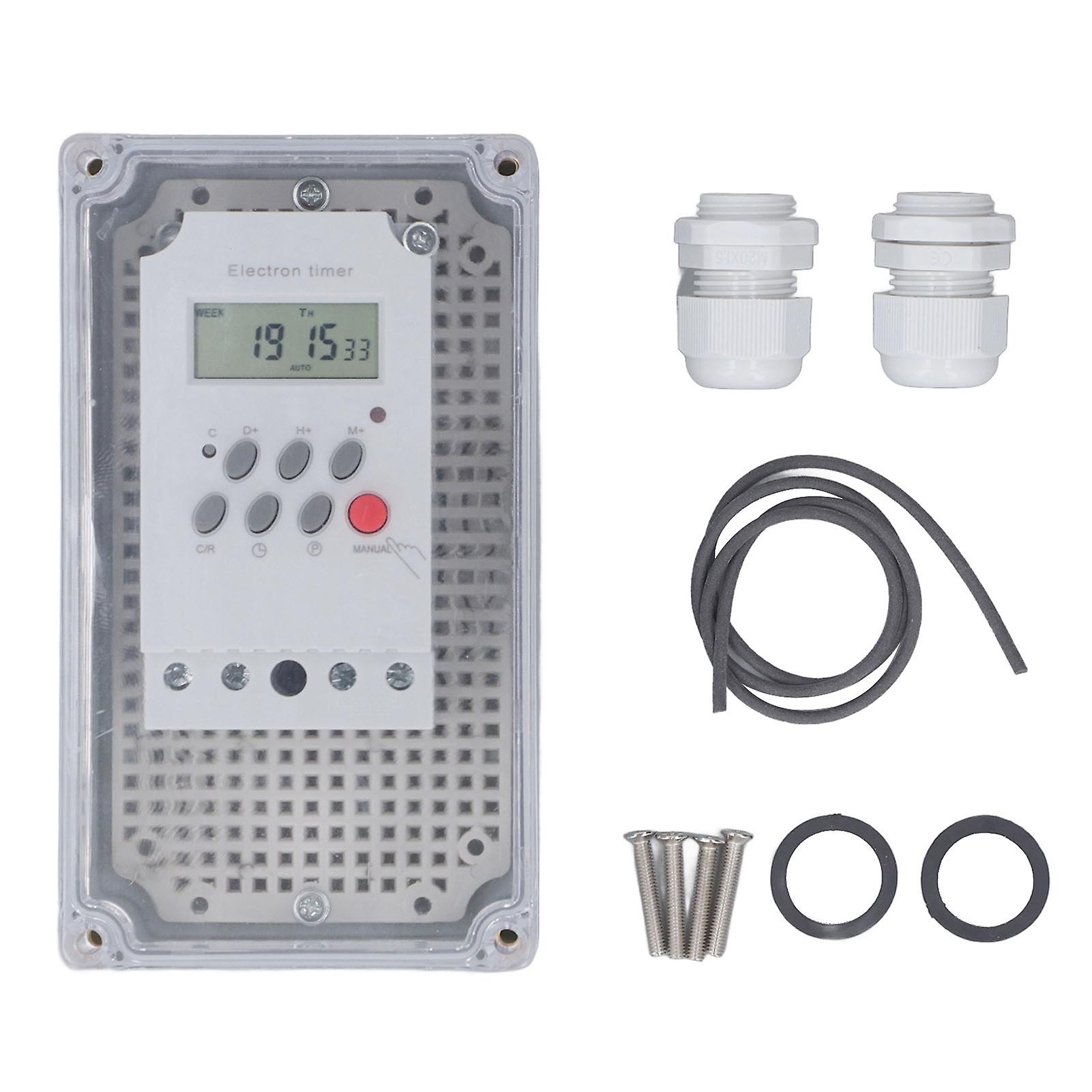 Swimming pool pump timer waterproof, programmable time control