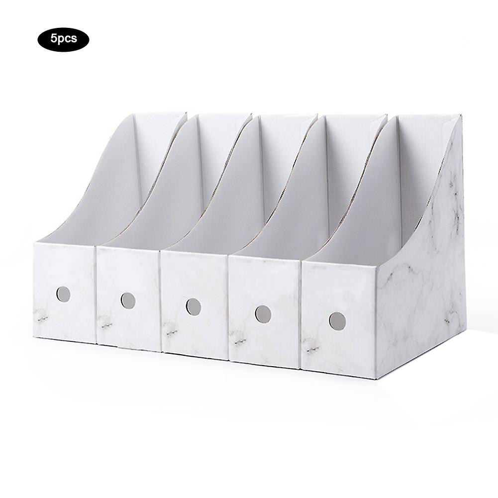 Waterproof Cardboard Marble Pattern Collapsible Document Storage Boxes with Finger Holes