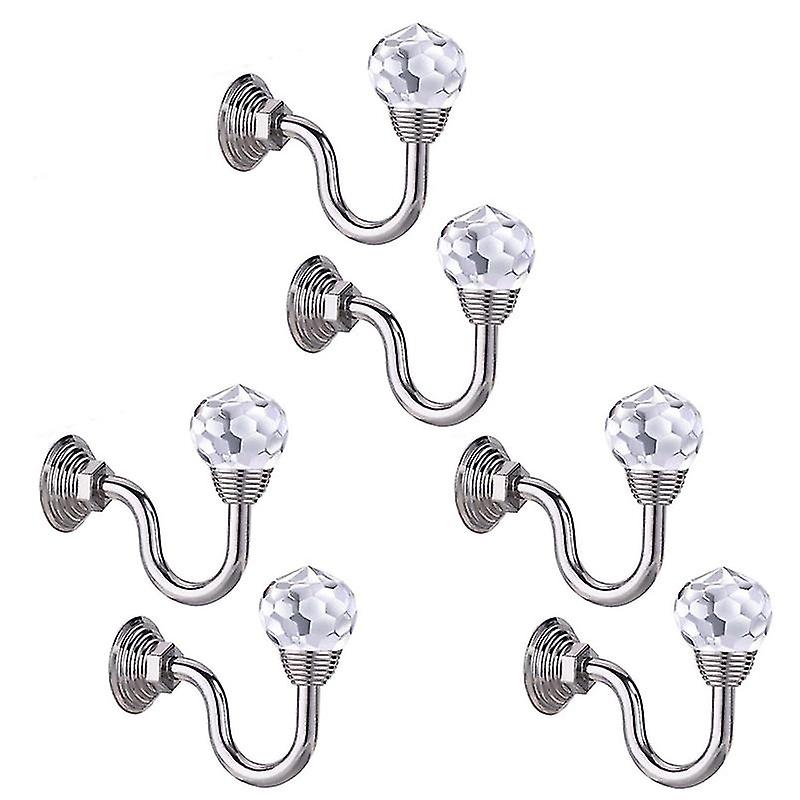 3 Pair Retro Crystal Glass Curtain Holdback Wall Tie Back Hanger Holder Drawer Handle Curtain Acces