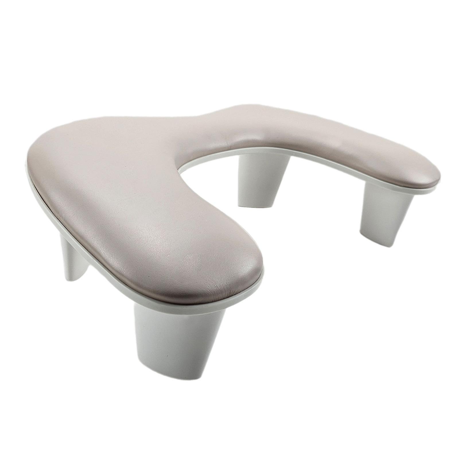 U Shape Arm Rest Nail Rest Stand Manicure Armrest for Home Nails Tech brown