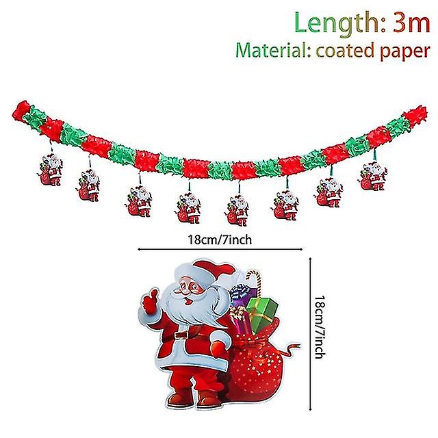Santa Claus Banner Merry Decor For Home 2024 Xmas Drop Ornaments Holiday Party Navidad Kerst Πρωτοχρονιά 2024