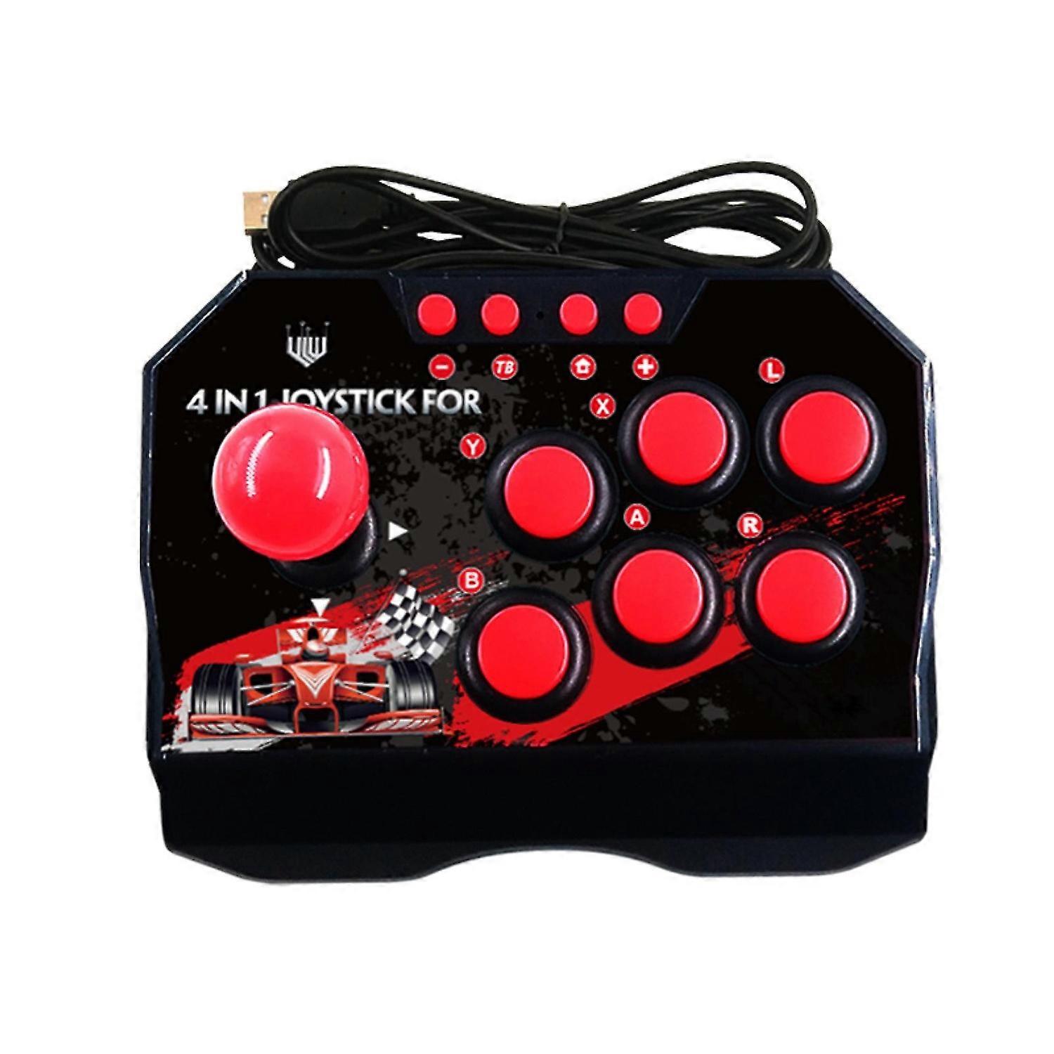 Joystick da gioco cablato Plug Play 4-in-1 USB Fighting Stick Gamepad Controller Compatibile con Switch