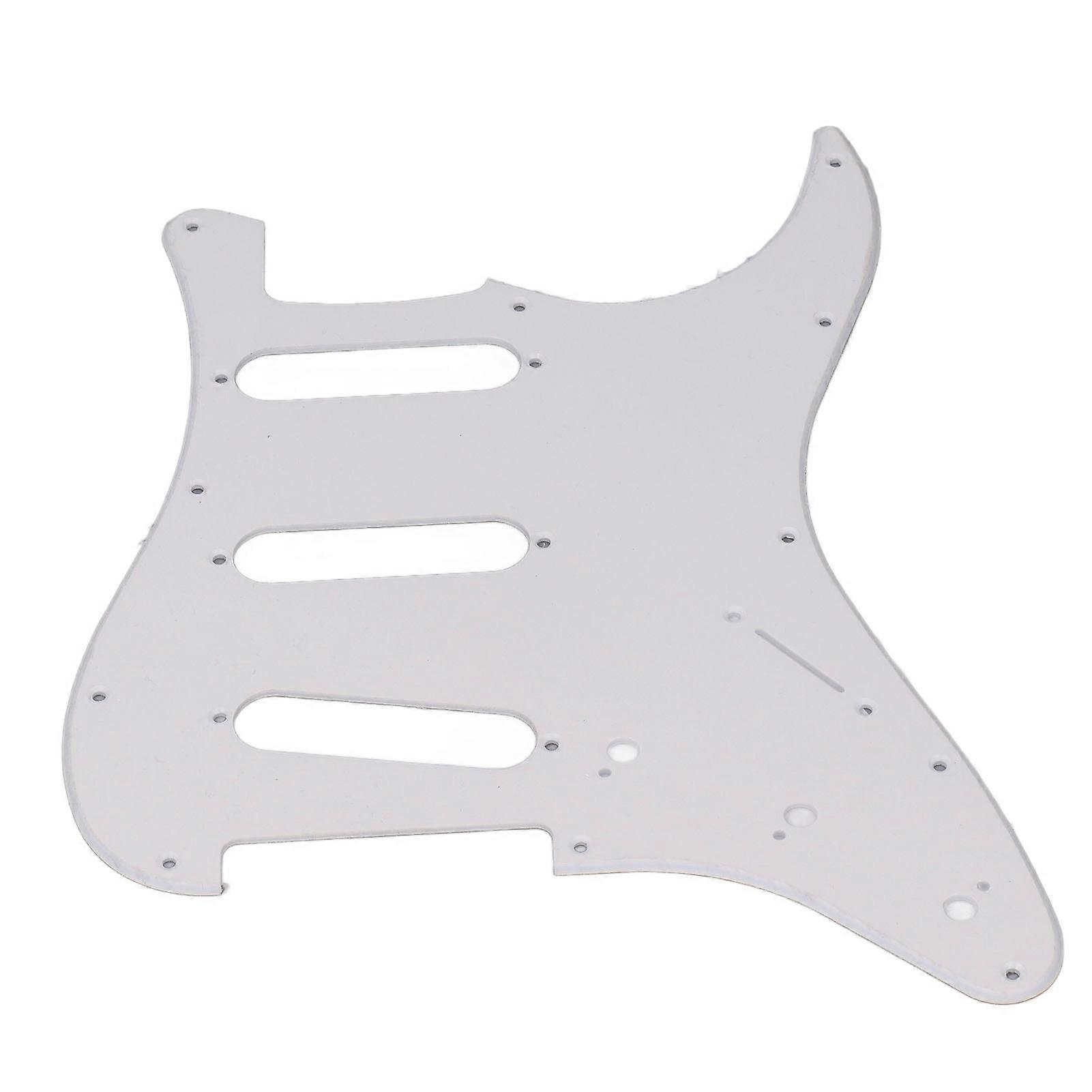 PVC Guitar Pickguard 11 Mounting Holes Scratch Resistance Plate SSS Guard Plate Replacement for Strat ST Style