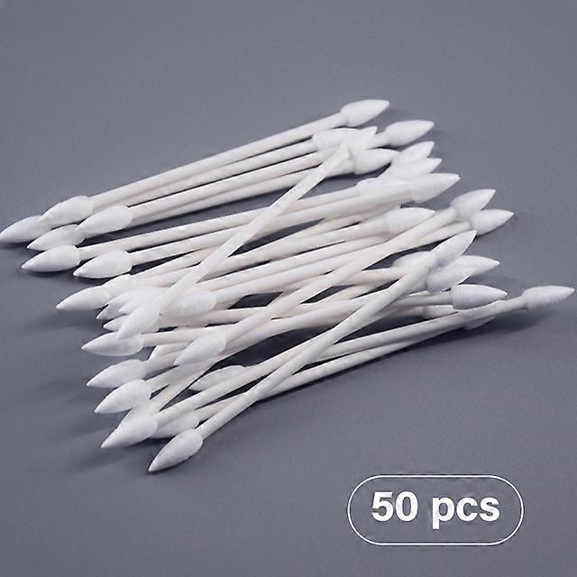 50/100pcs المتاح القطن مسحة مستحضرات التجميل ماكياج دائم الصحة الطبية الأذن مجوهرات نظيفة العصي براعم تلميح القطن رئيس مسحة